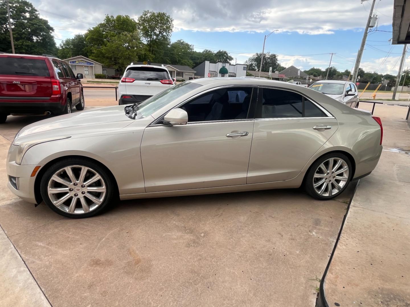 2013 SILVER CADILLAC ATS PREMIUM W/DRIVER 2.0L Premium RWD (1G6AF5SX1D0) with an 2.0L L4 DOHC 16V engine, located at 8101 E. Skelly Dr., Tulsa, OK, 74129, (918) 592-3593, 36.121891, -95.888802 - Photo#1